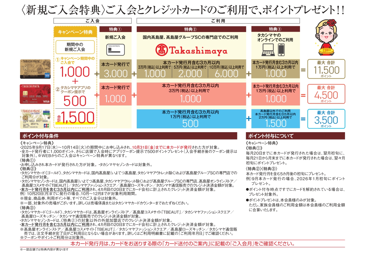〈新規ご入会特典〉ご入会とクレジットカードのご利用で、ポイントプレゼント！！