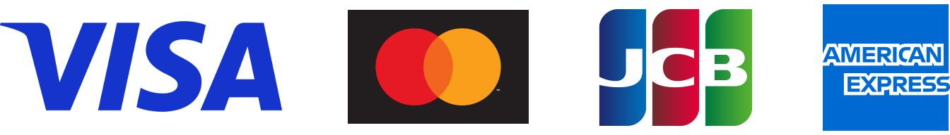 Visa｜Mastercard｜JCB｜AMERICAN EXPRESS