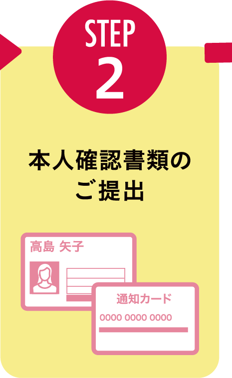 STEP2:本人確認書類のご提出