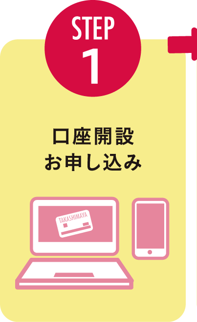 STEP1:口座開設お申し込み